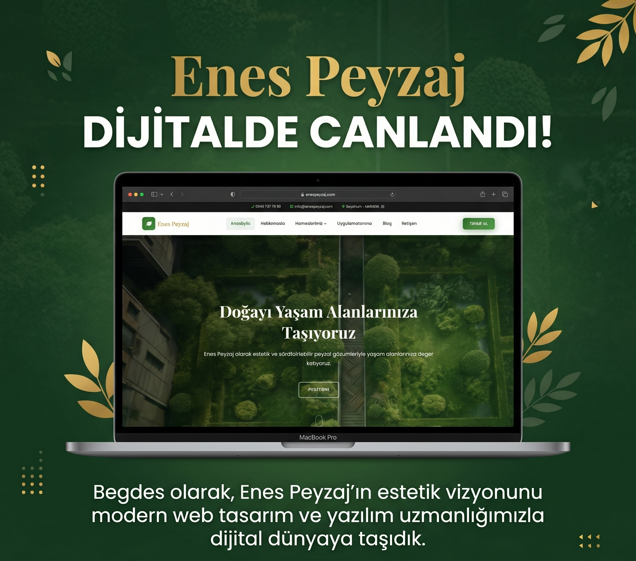 Yeni Projemiz Yayında: Enes Peyzaj Web Sitesi