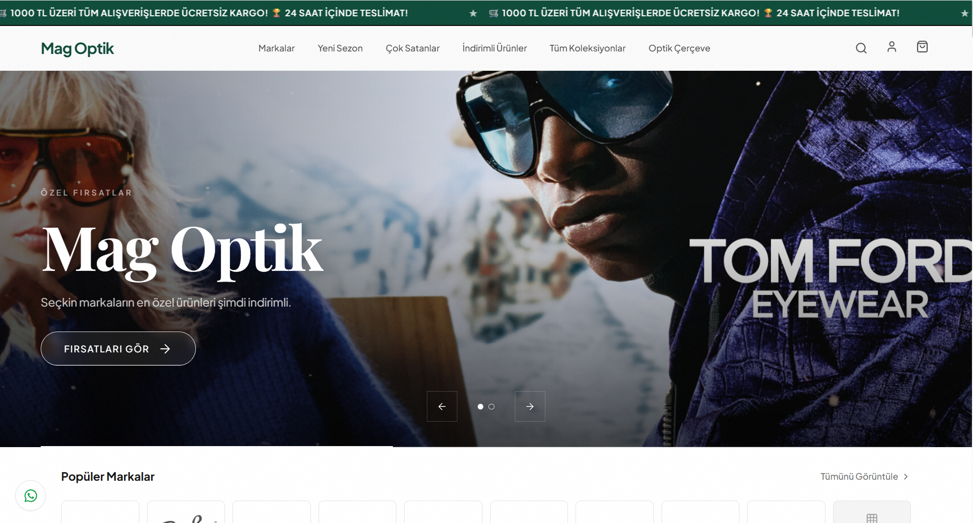 Yeni Projemiz Yayında: Mag Optik E-Ticaret Platformu